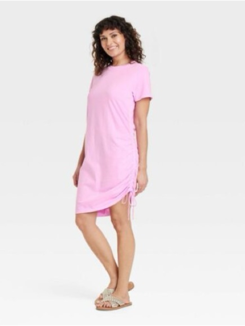 Universal Thread Pink Ruched Side Dress